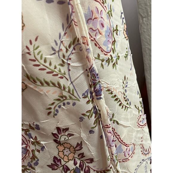 Vintage Jonathan Martin Womens Size 11 Boho Floral Paisley Midi Light Pink Dress - Picture 5 of 6